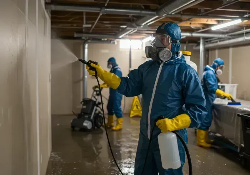 Basement Sanitization and Antimicrobial Treatment process in Manhasset, NY