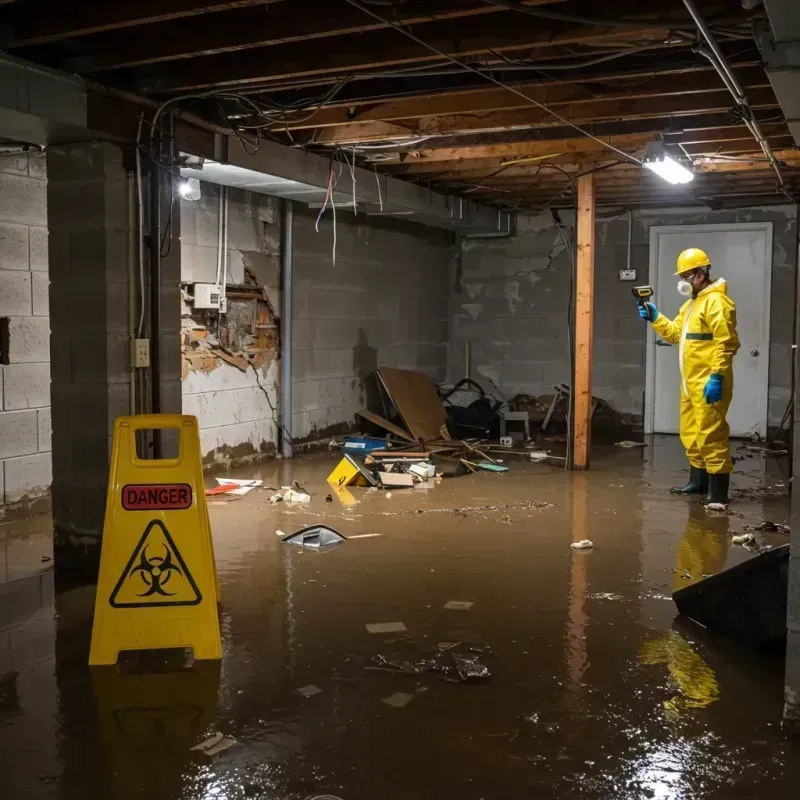 Flooded Basement Electrical Hazard in Manhasset, NY Property